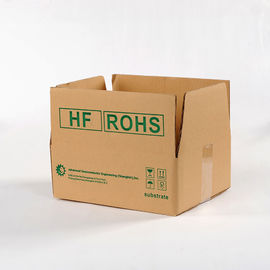 Les boîtes de rangement de carton de carton ondulé ont adapté le logo aux besoins du client 10kg porteur