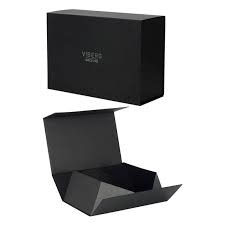 Les boîtes rigides d'emballage fait sur commande noir pur entassent en vrac Matt Varnish