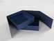 Surface bleue mate de finissage de fermeture de boîte-cadeau rigides magnétiques de carton