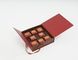 Type pliable emballage de boîte-cadeau durs de luxe rouges de carton de chocolat