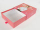 Boîtes de papier roses de tiroir avec à une seule couche imprimé entier de ceinture en soie